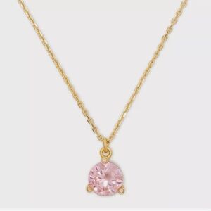 KATE SPADE PALE PINK PENDANT NECKLACE